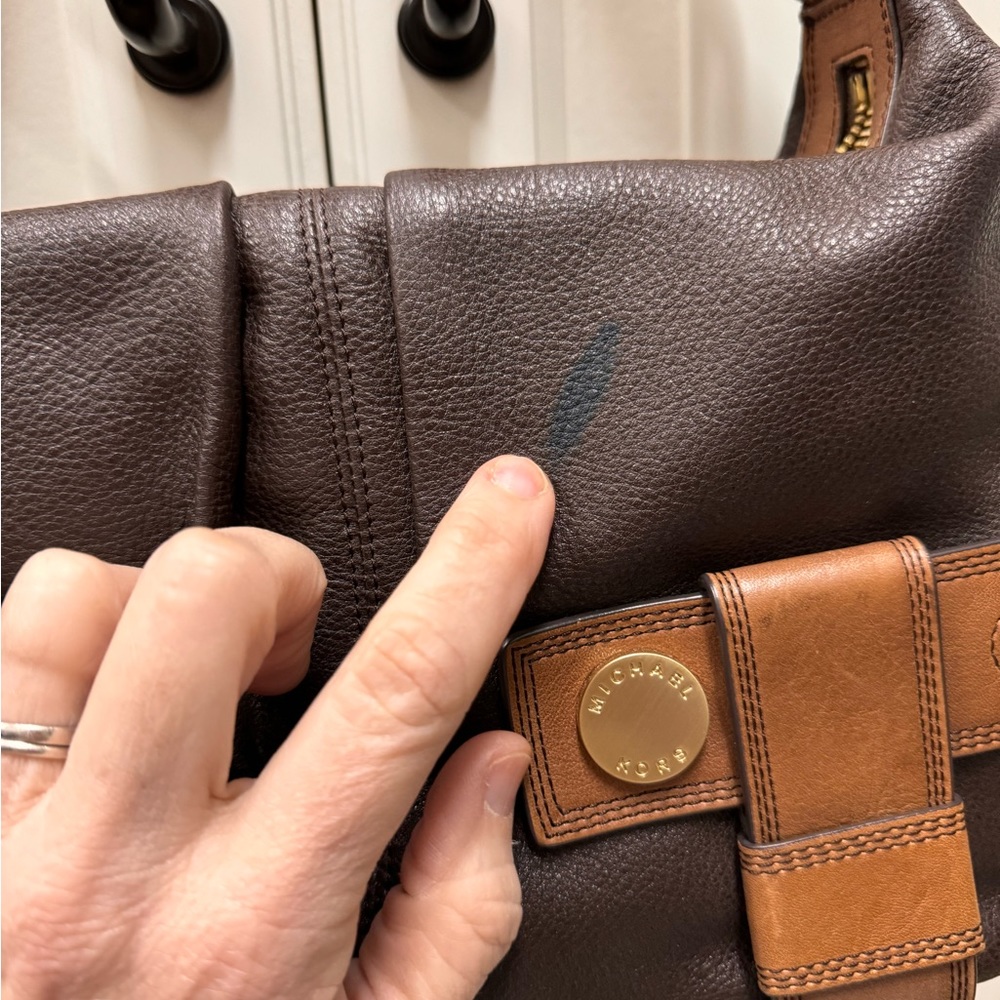 Y2K Michael Kors Leather Satchel Bag Horse Bit Details - Picture 8 of 12